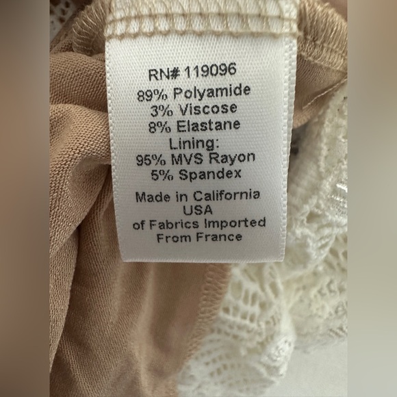 Free People x Nightcap Mariposa Lace Cutout Mini Dress Dove size Small NWT - Picture 14 of 16